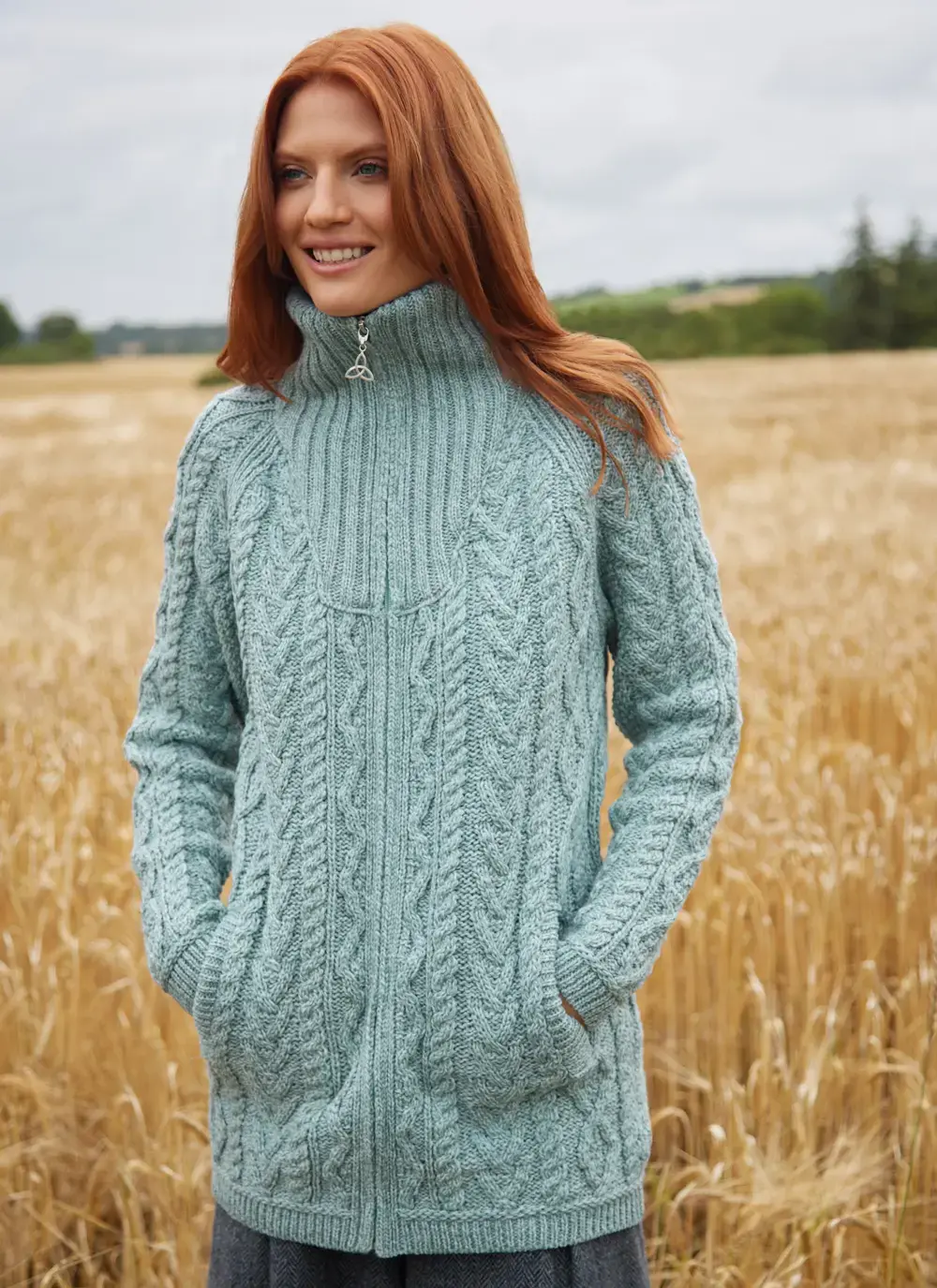 Long Troyer Aran Cardigan 