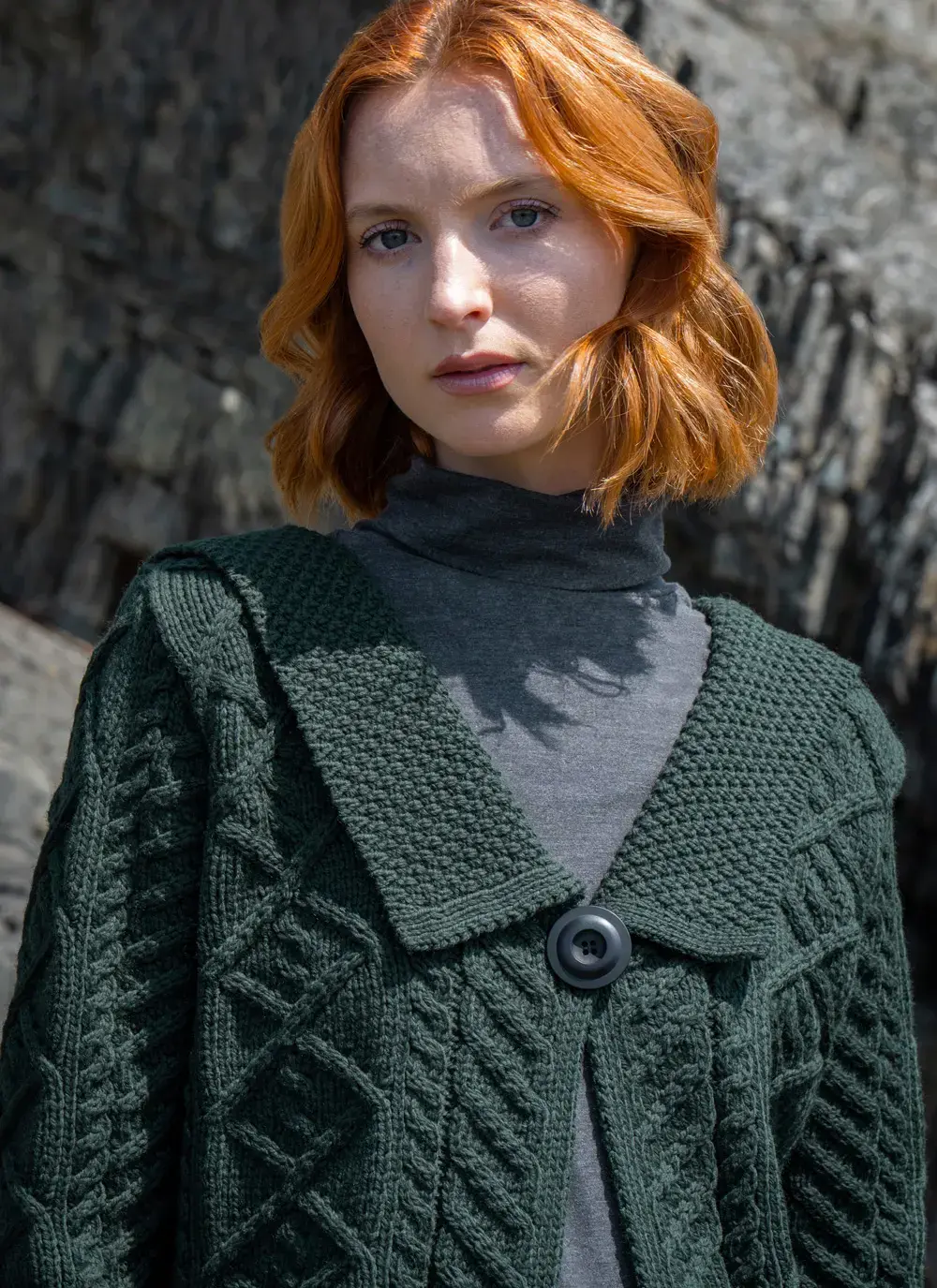 One Button Collar Cardigan 