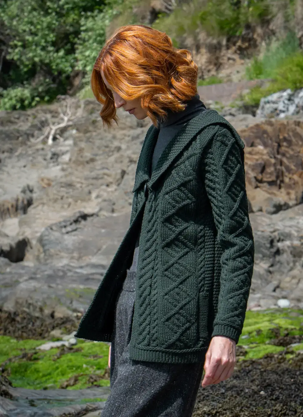 One Button Collar Cardigan 