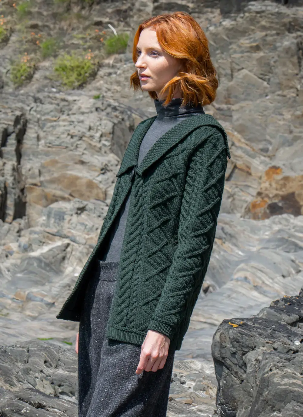 One Button Collar Cardigan 
