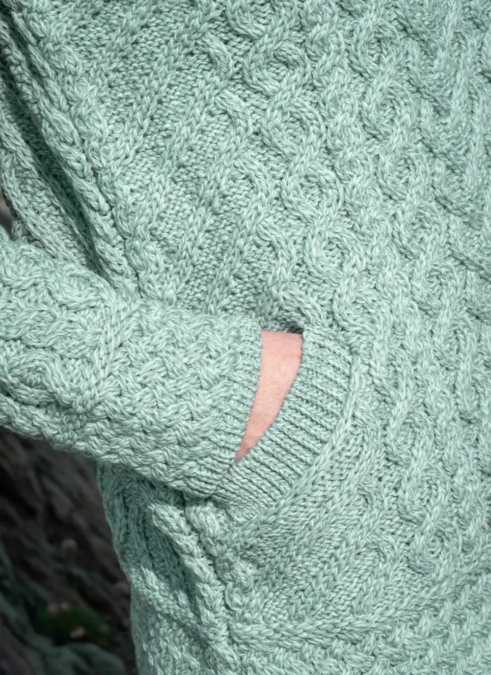 Aran Cable Biker Hoodie