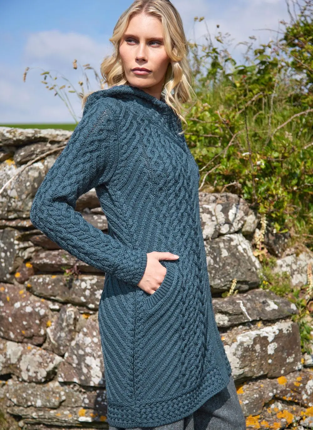 Catriona Side Zip Hooded Coatigan