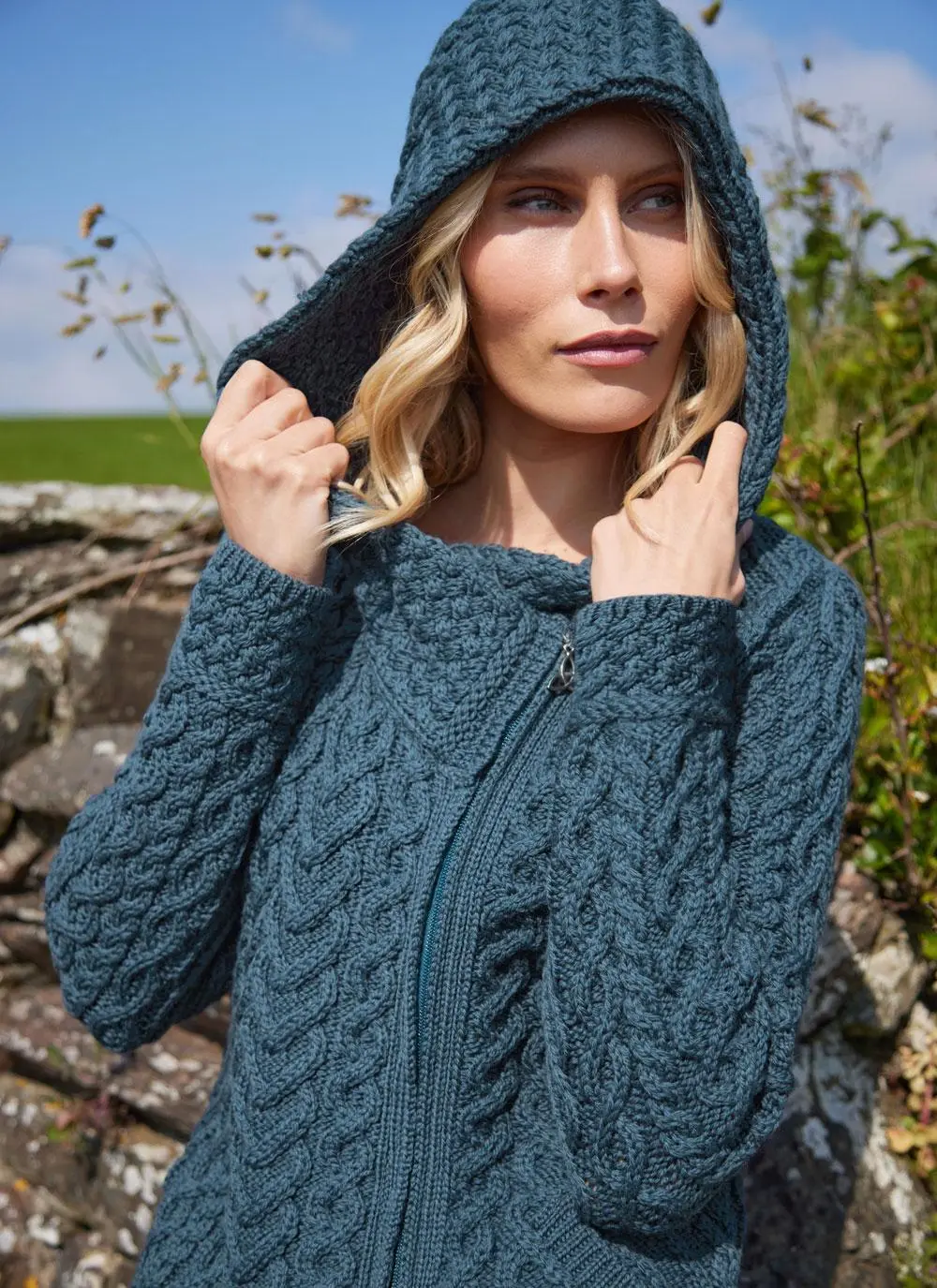 Catriona Side Zip Hooded Coatigan