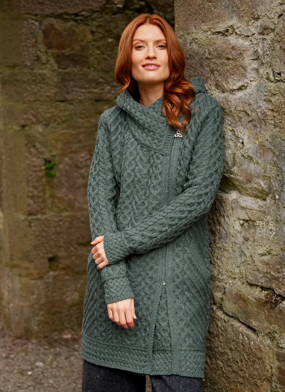 Catriona Side Zip Hooded Coatigan