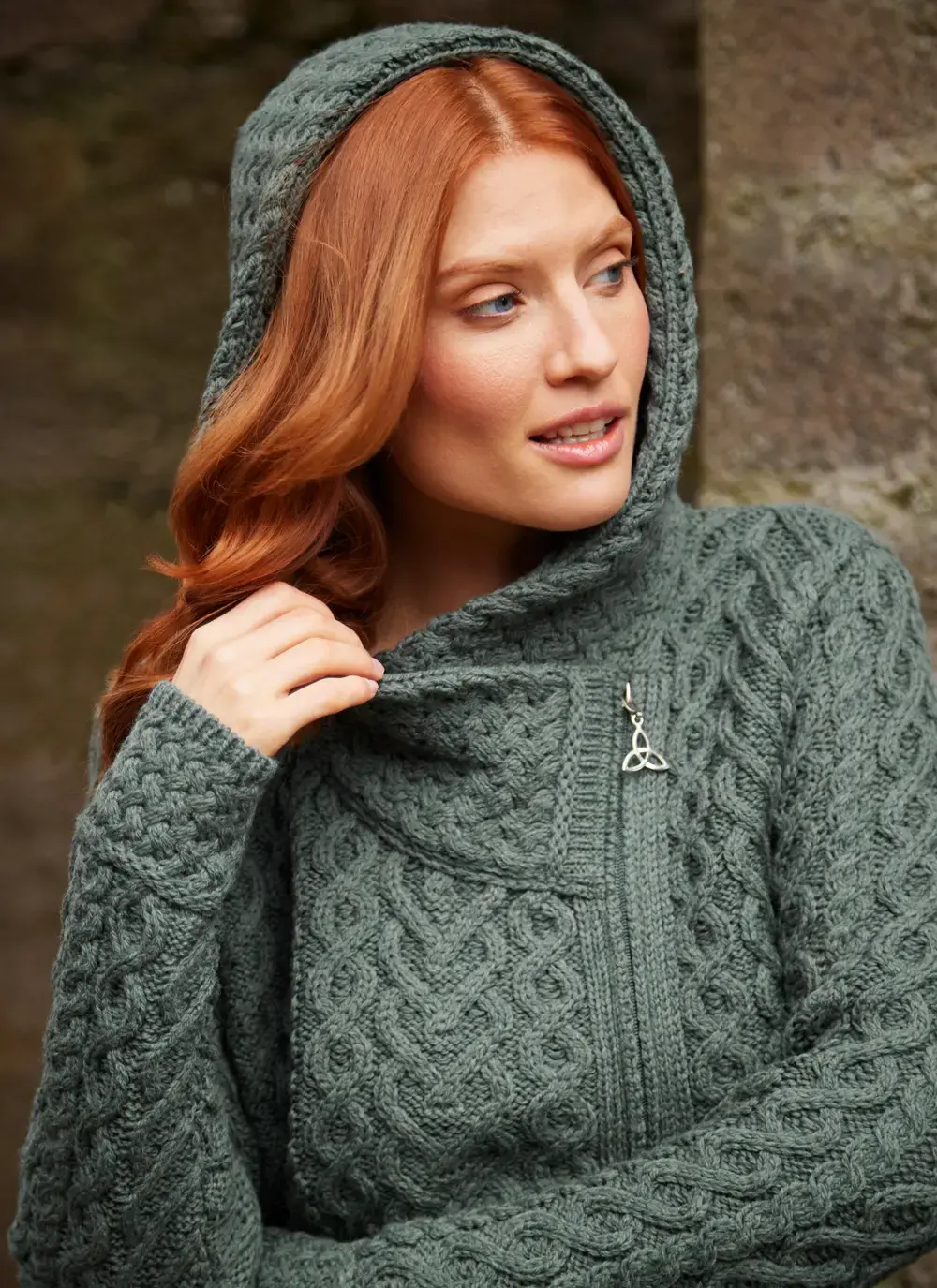 Catriona Side Zip Hooded Coatigan