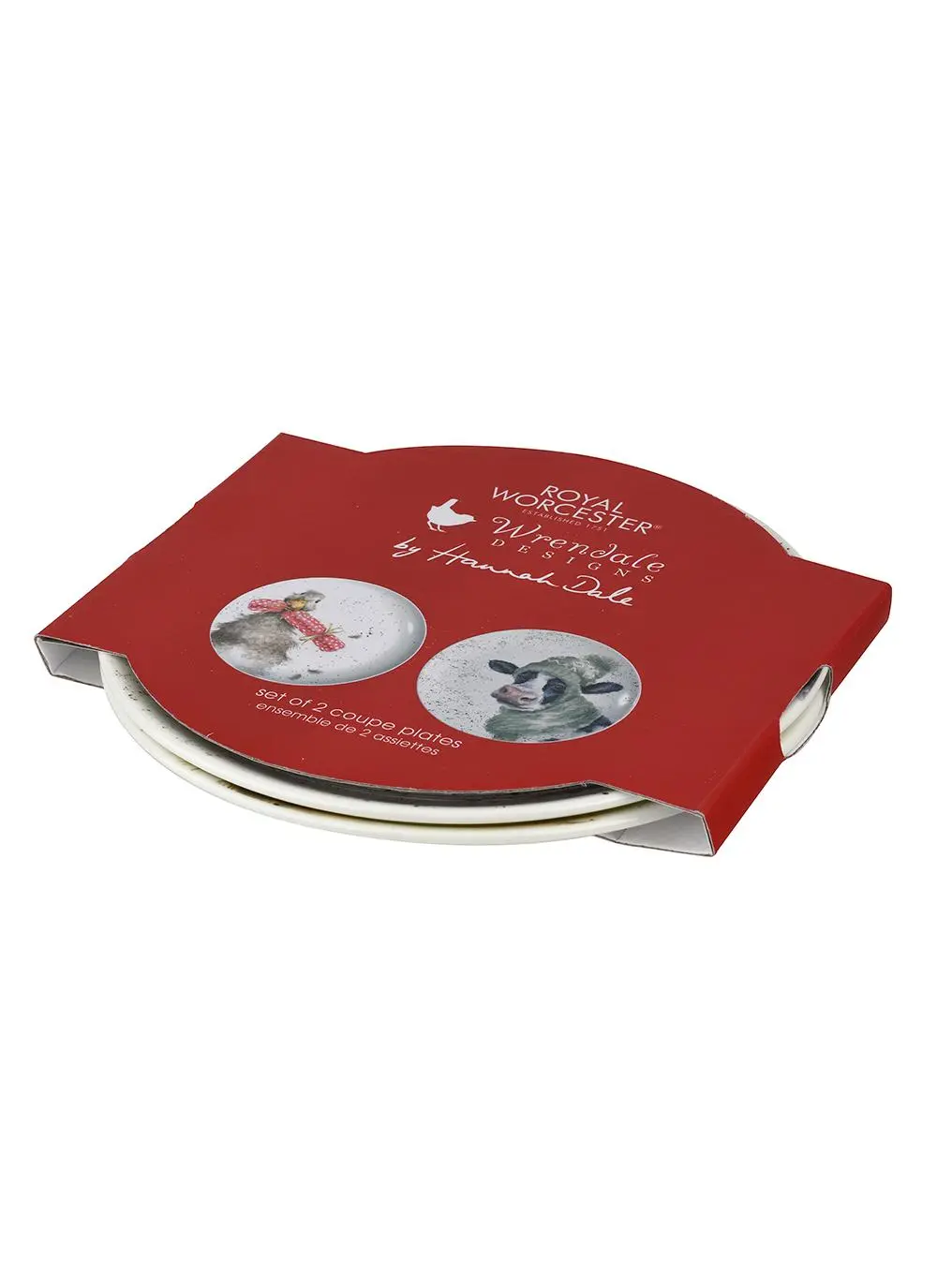 Wrendale Designs Coupe Plates Cow and Duck Set of 2