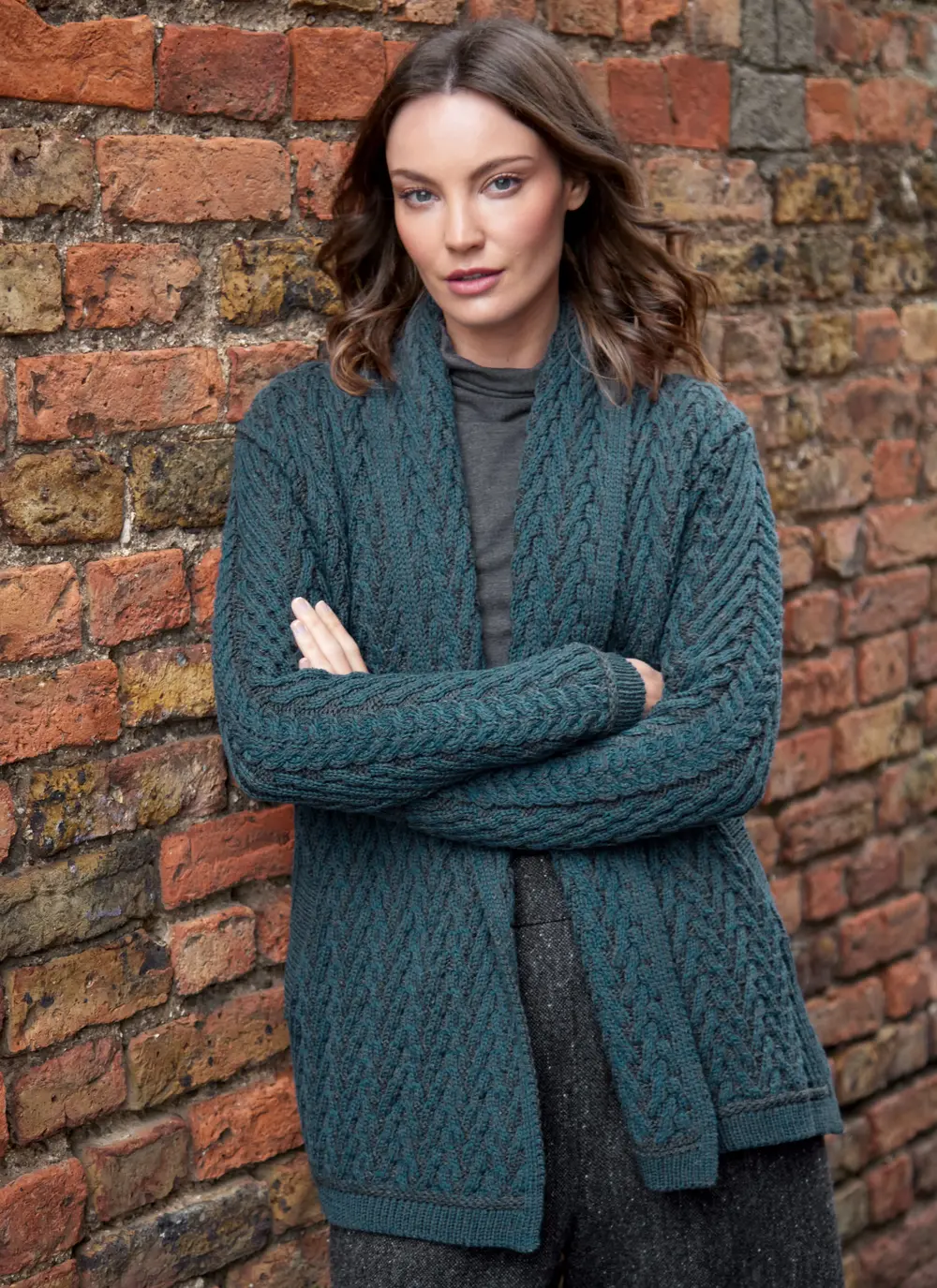 Riona Herringbone Edge to Edge Cardigan