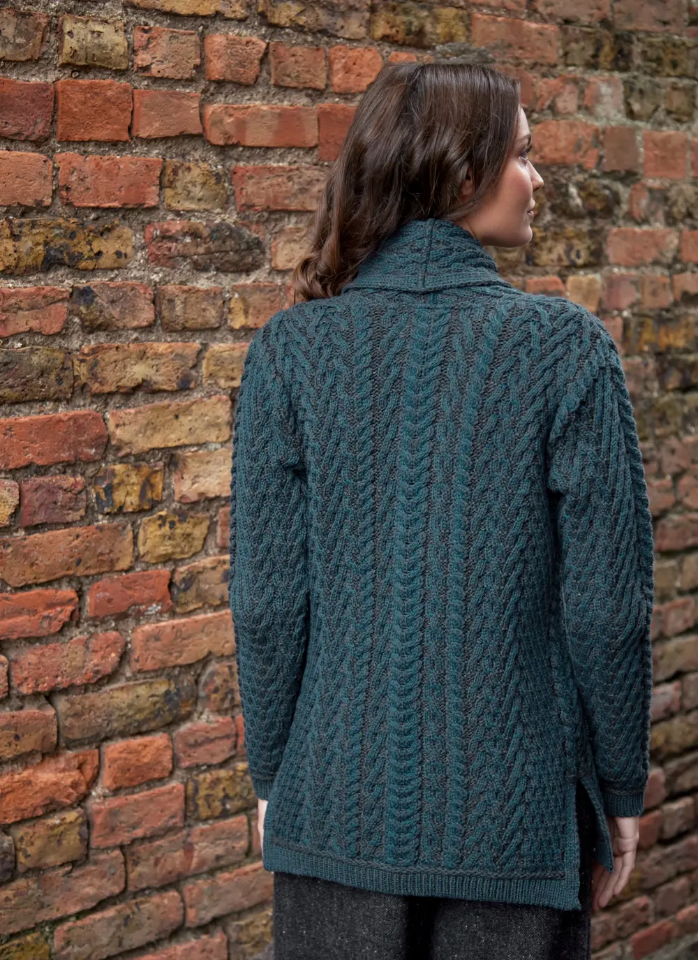 Riona Herringbone Edge to Edge Cardigan