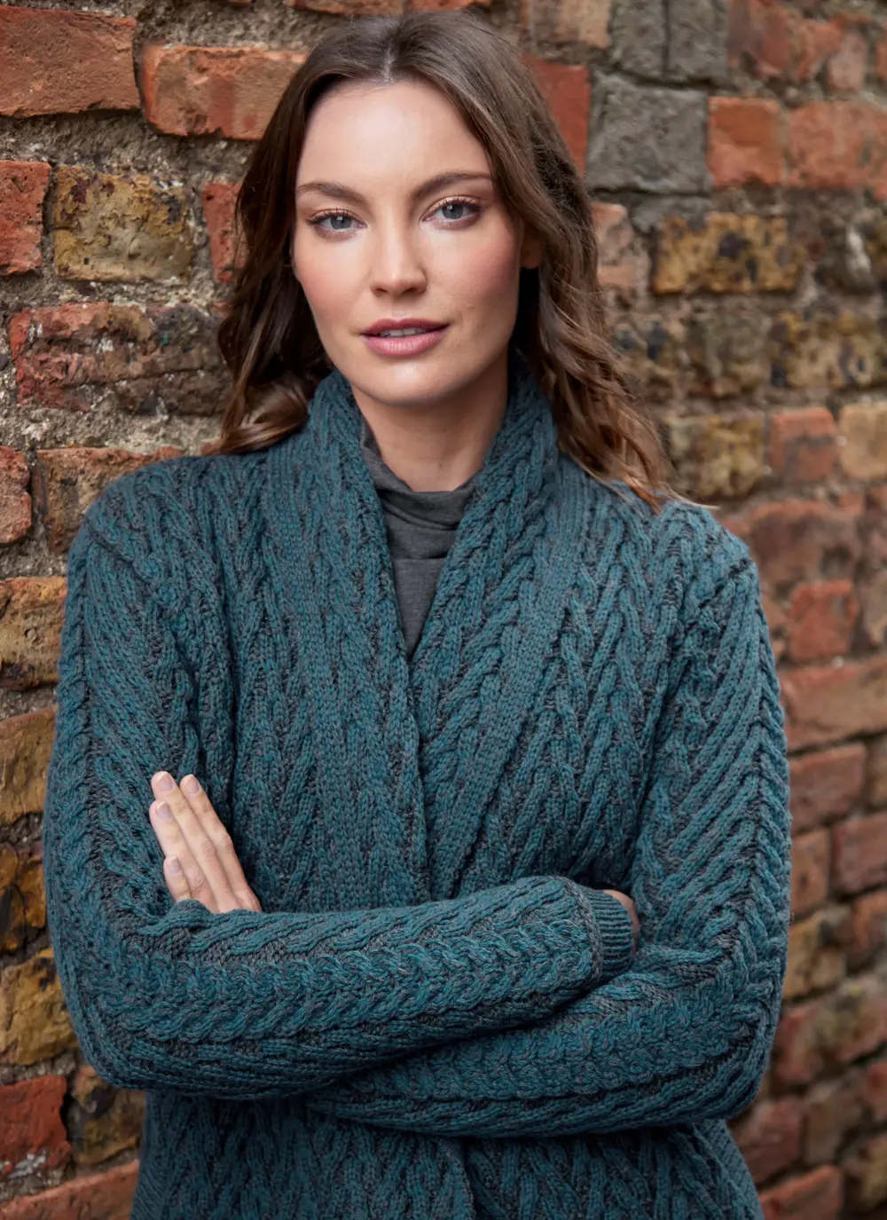 Riona Herringbone Edge to Edge Cardigan