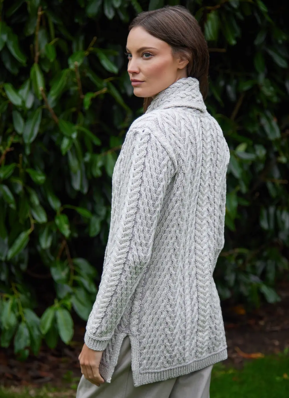 Riona Herringbone Edge to Edge Cardigan