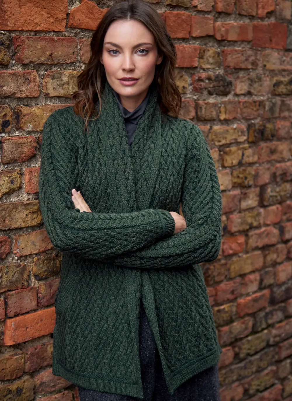 Riona Herringbone Edge to Edge Cardigan 