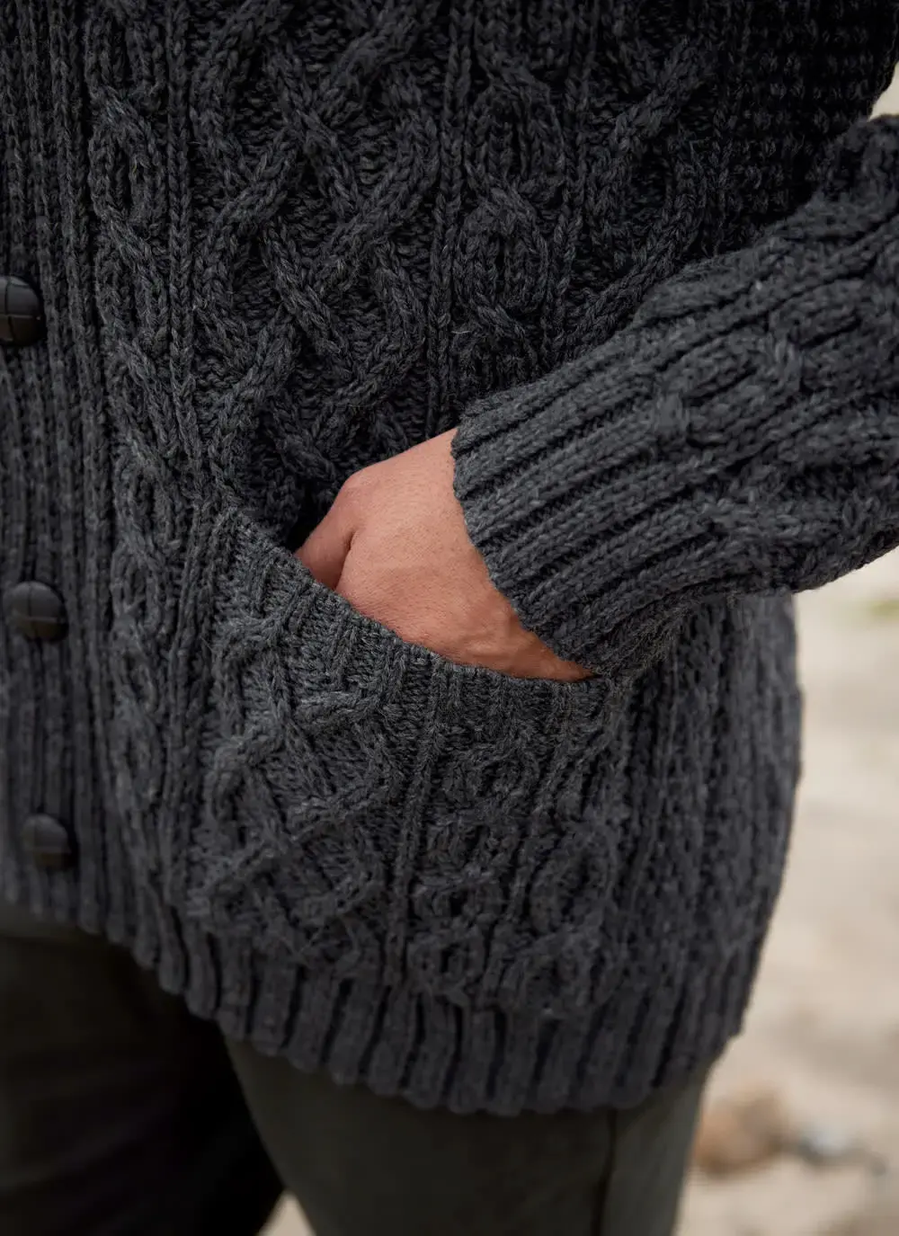 Merino Fairisle Shawl Collar Cardigan