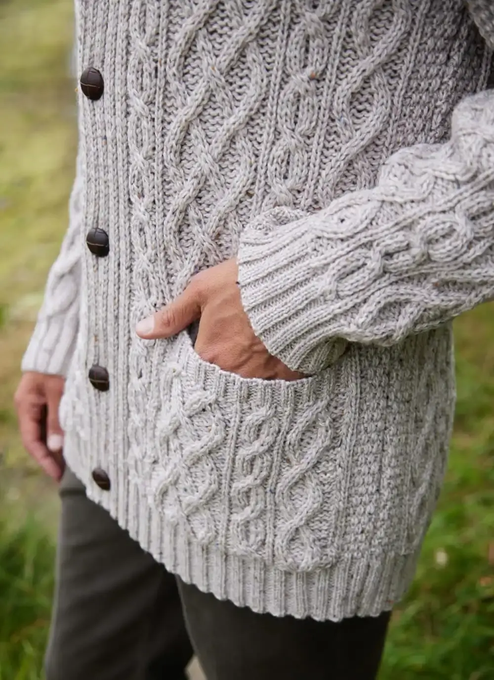 Merino Fairisle Shawl Collar Cardigan