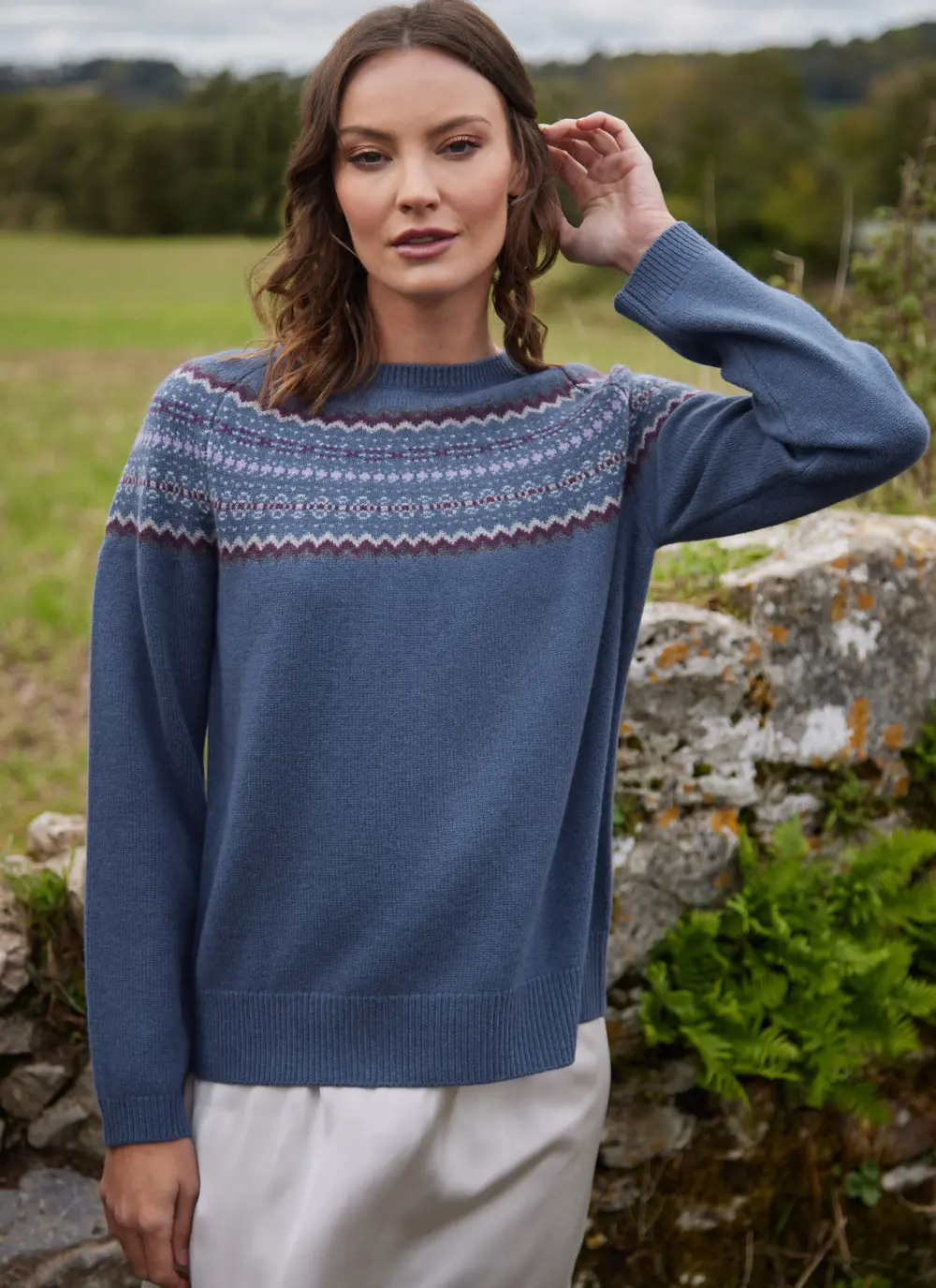 Holly Merino Fairisle Crew Neck Sweater