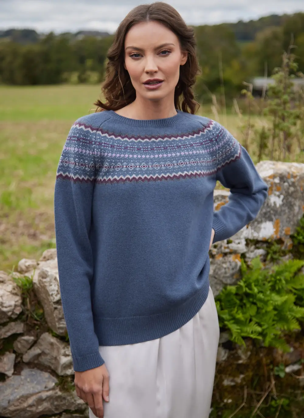 Holly Merino Fairisle Crew Neck Sweater