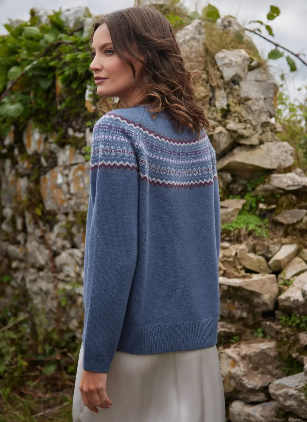 Holly Merino Fairisle Crew Neck Sweater