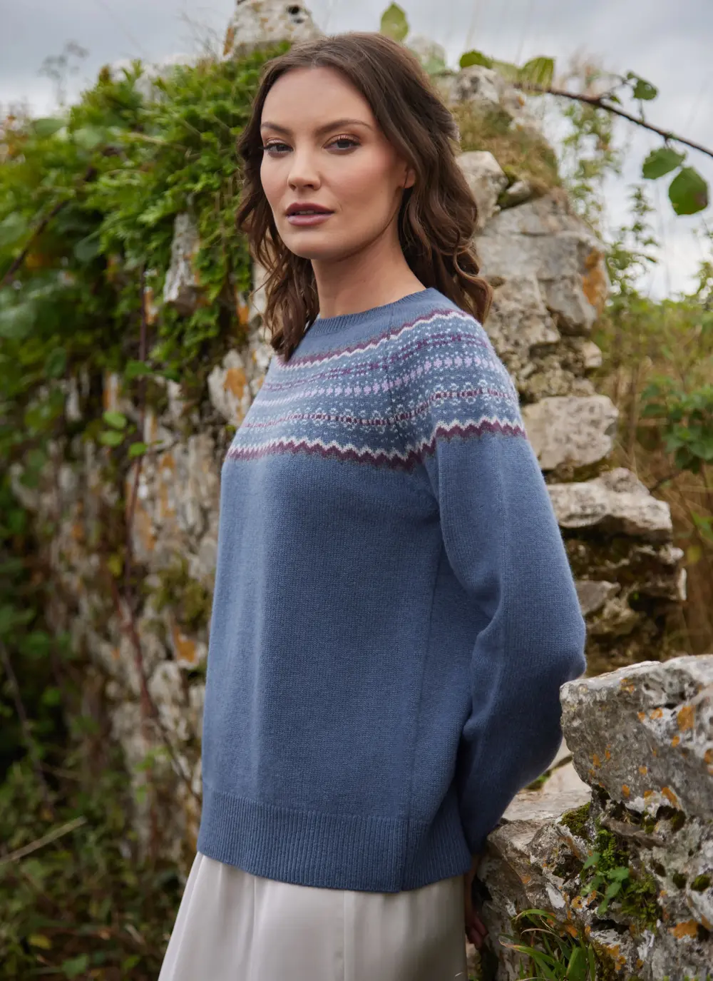 Holly Merino Fairisle Crew Neck Sweater