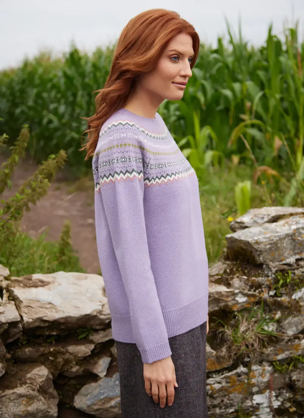 Holly Merino Fairisle Crew Neck Sweater