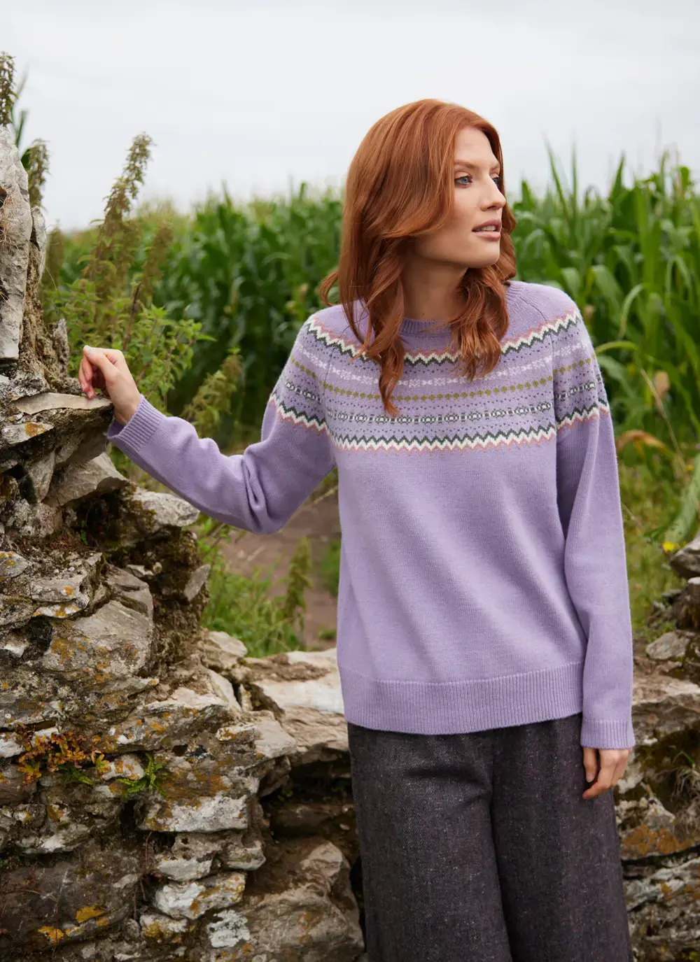 Holly Merino Fairisle Crew Neck Sweater