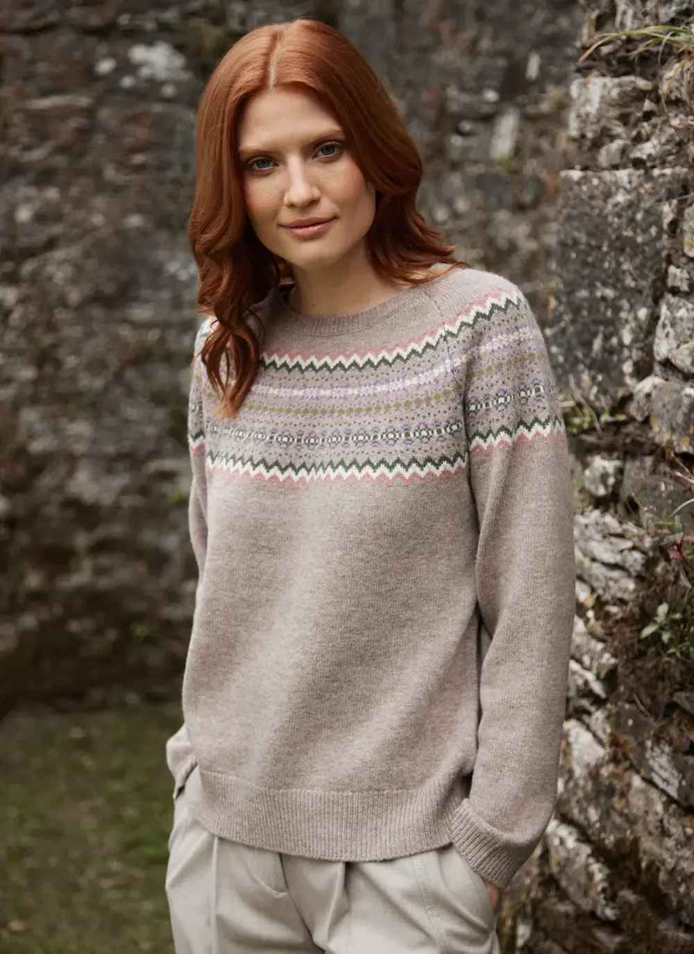 Holly Merino Fairisle Crew Neck Sweater