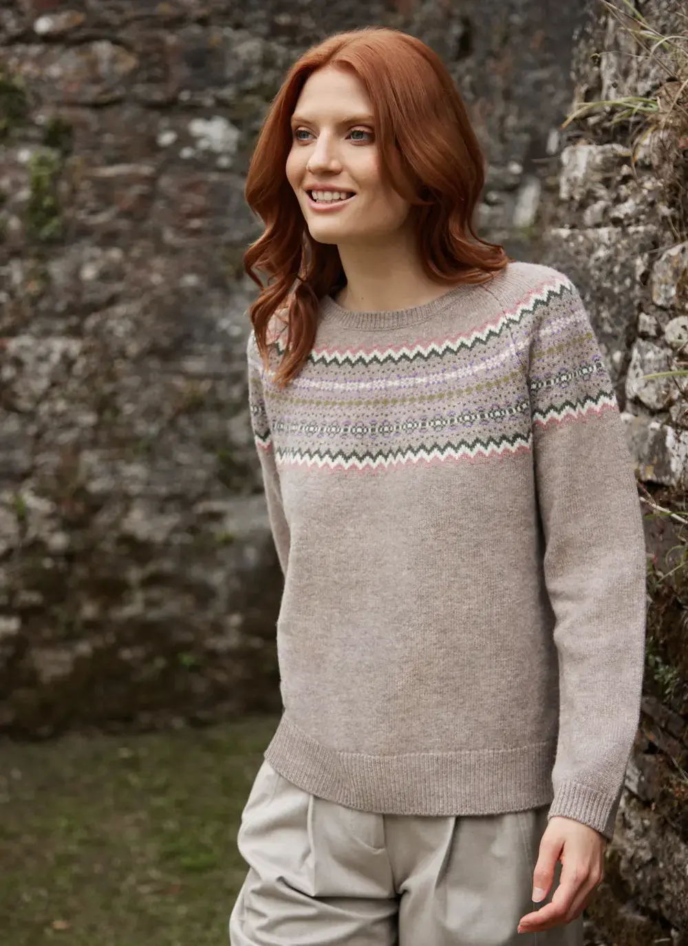 Holly Merino Fairisle Crew Neck Sweater