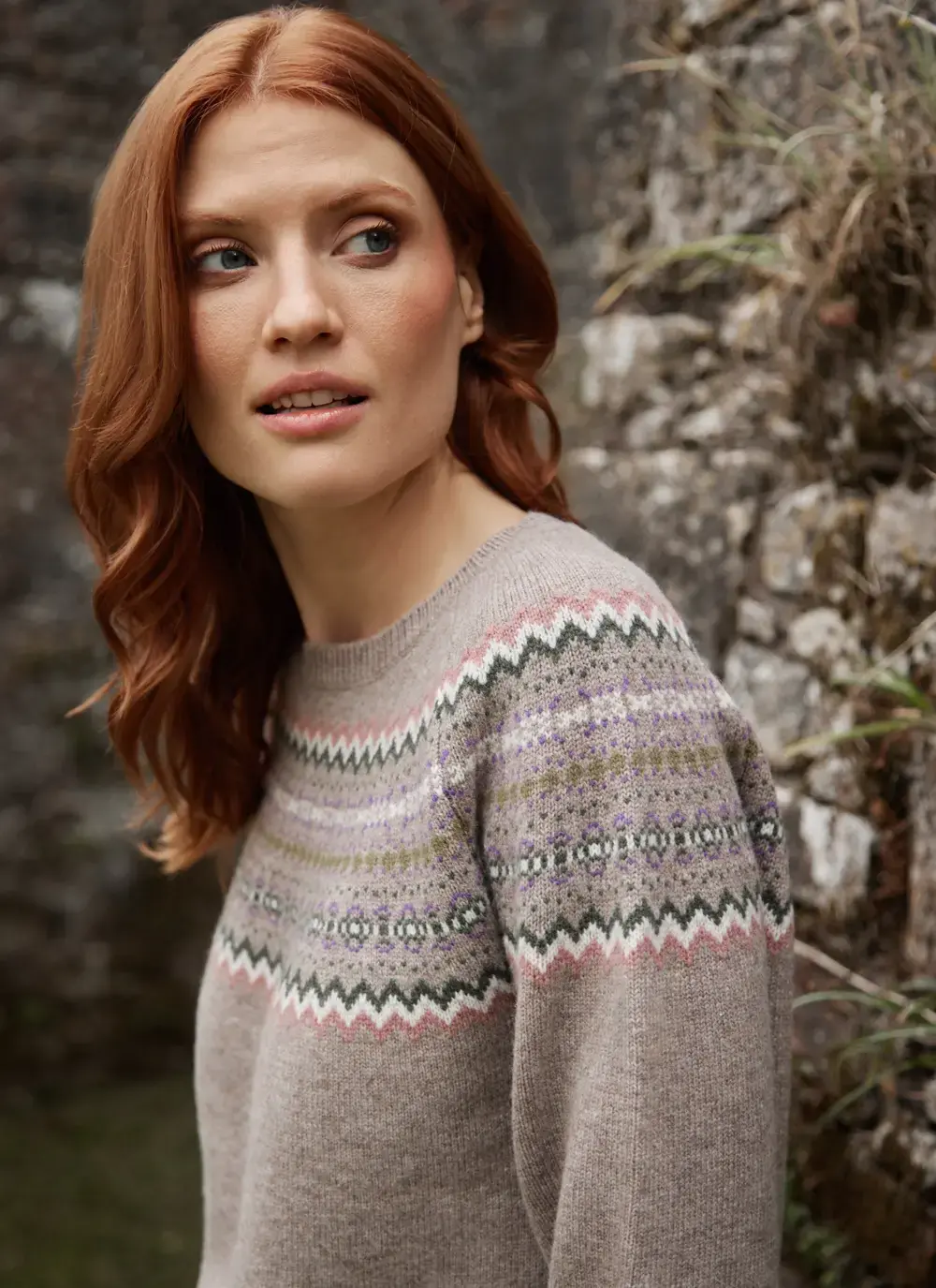 Holly Merino Fairisle Crew Neck Sweater