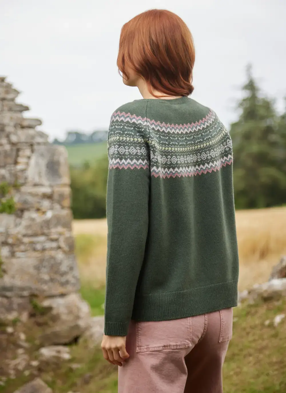 Holly Merino Fairisle Crew Neck Sweater