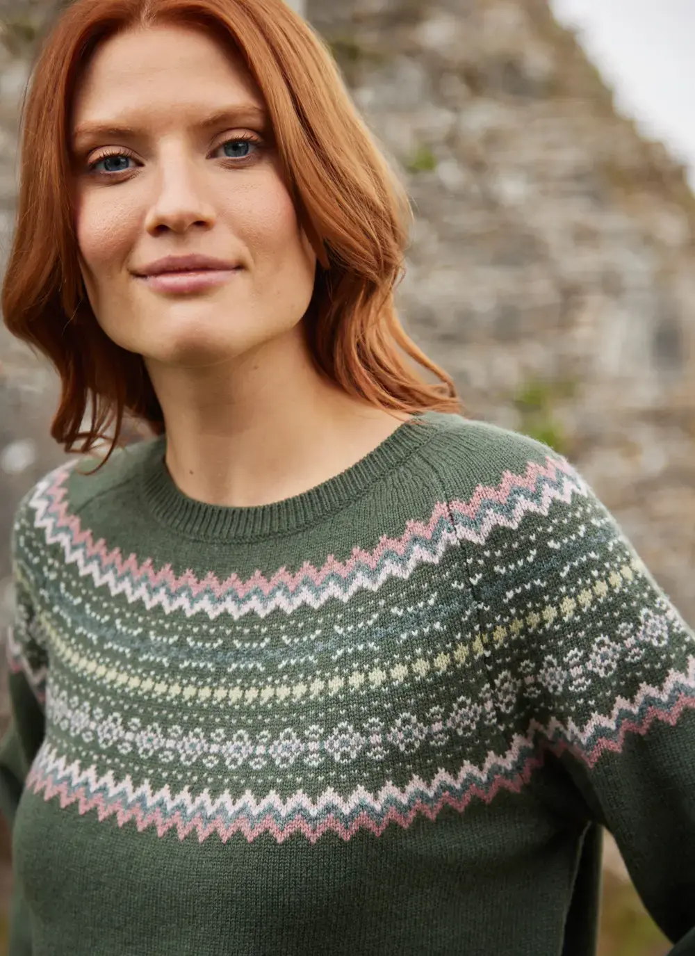 Holly Merino Fairisle Crew Neck Sweater