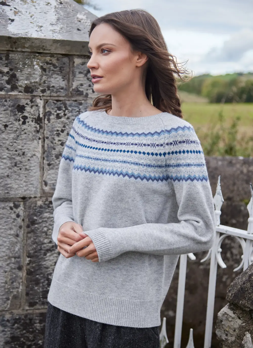 Holly Merino Fairisle Crew Neck Sweater