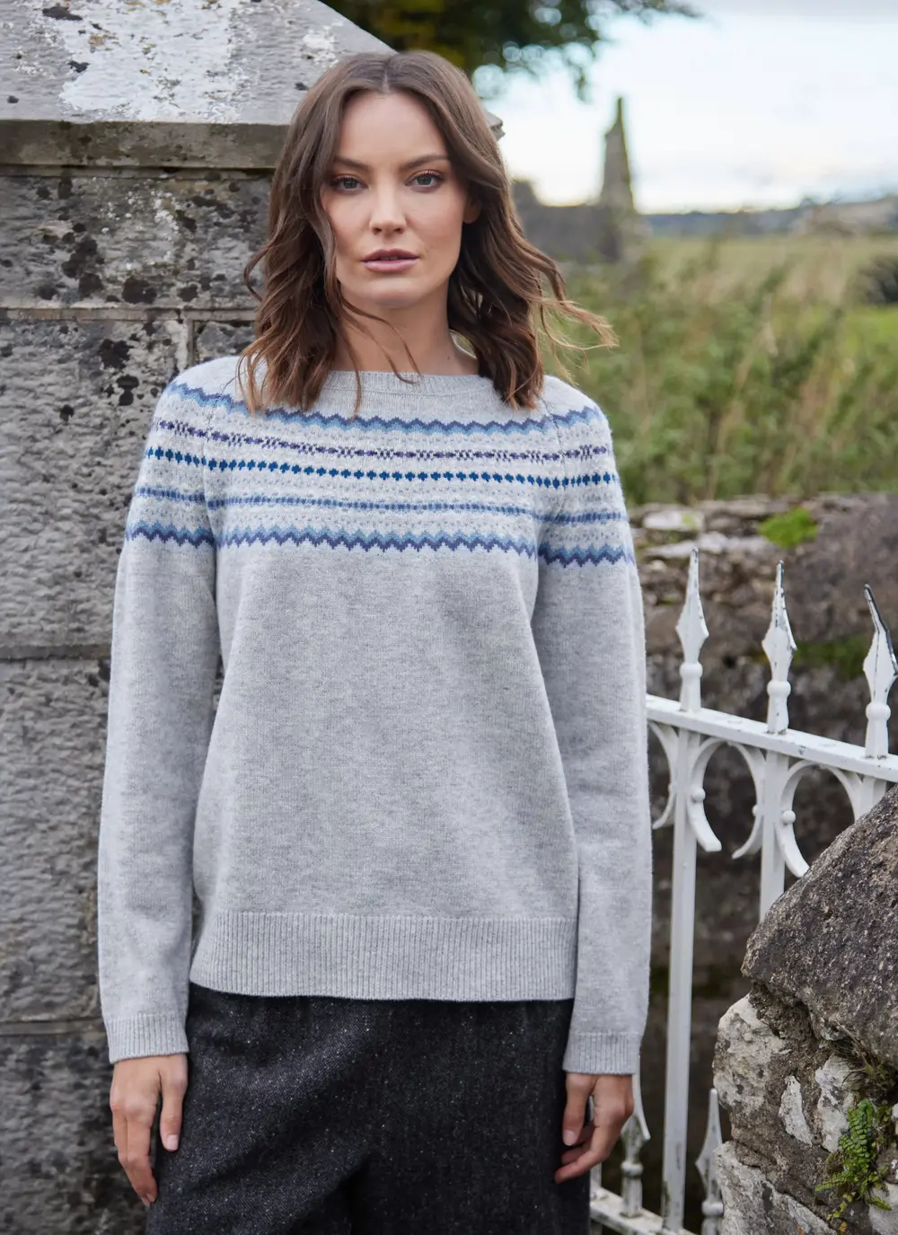 Holly Merino Fairisle Crew Neck Sweater