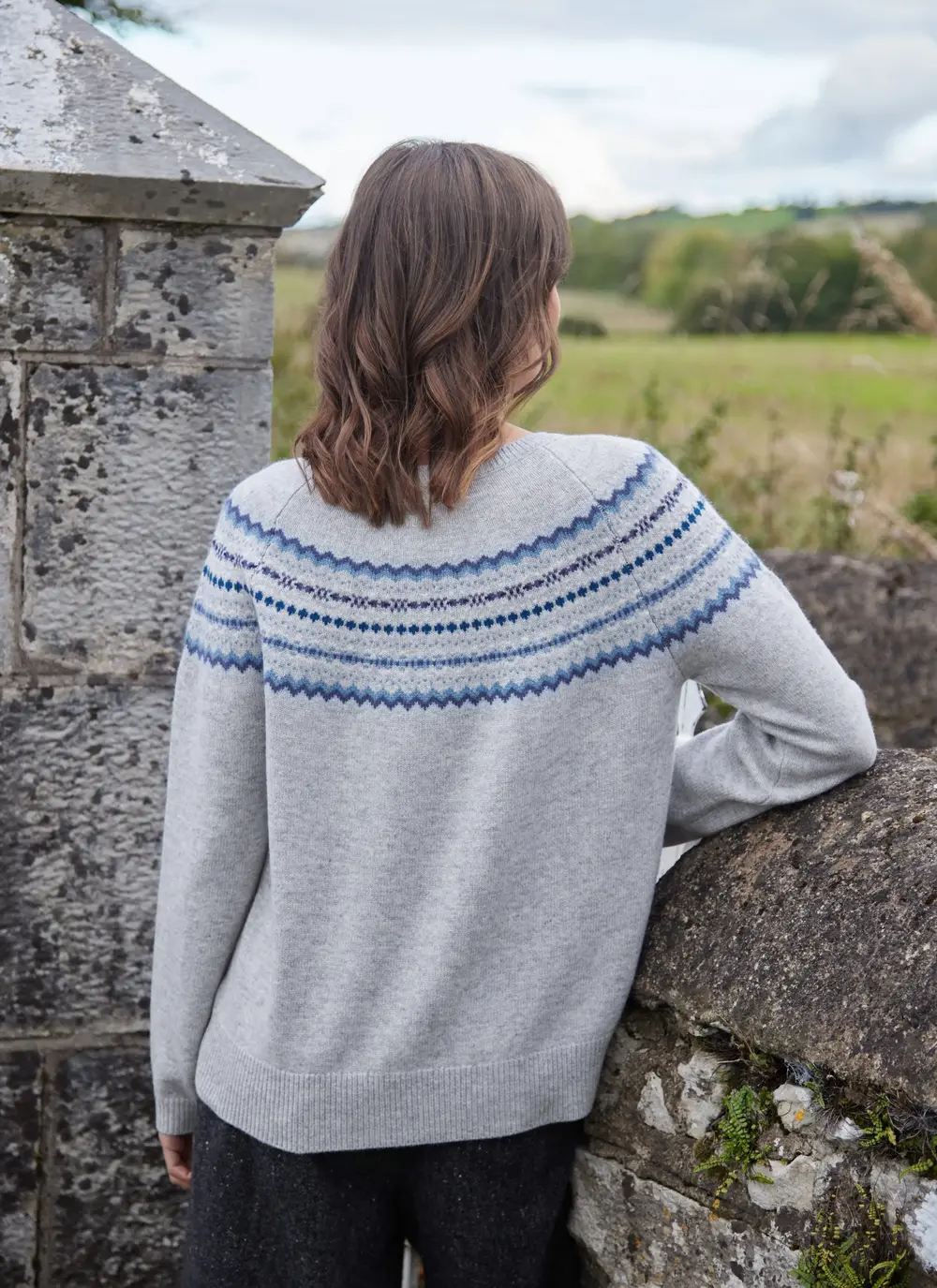 Holly Merino Fairisle Crew Neck Sweater