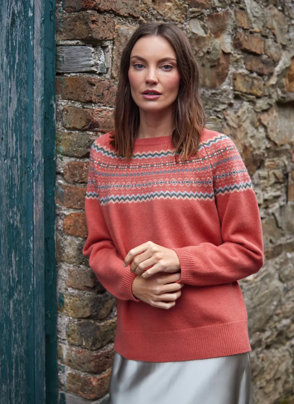 Holly Merino Fairisle Crew Neck Sweater