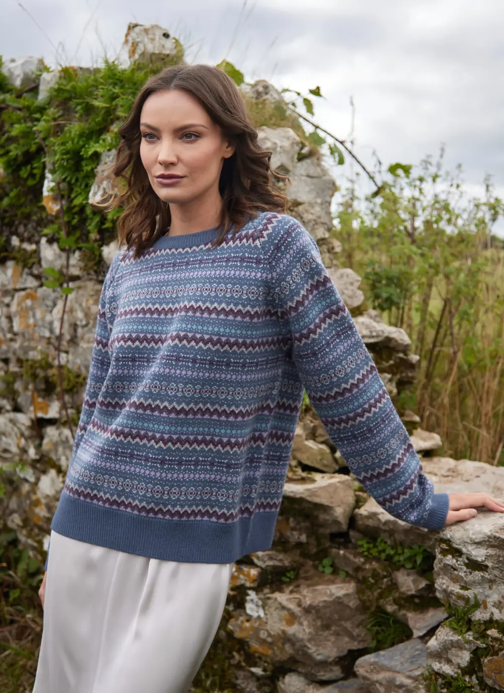 Willow Merino Fairisle Crew Neck Sweater