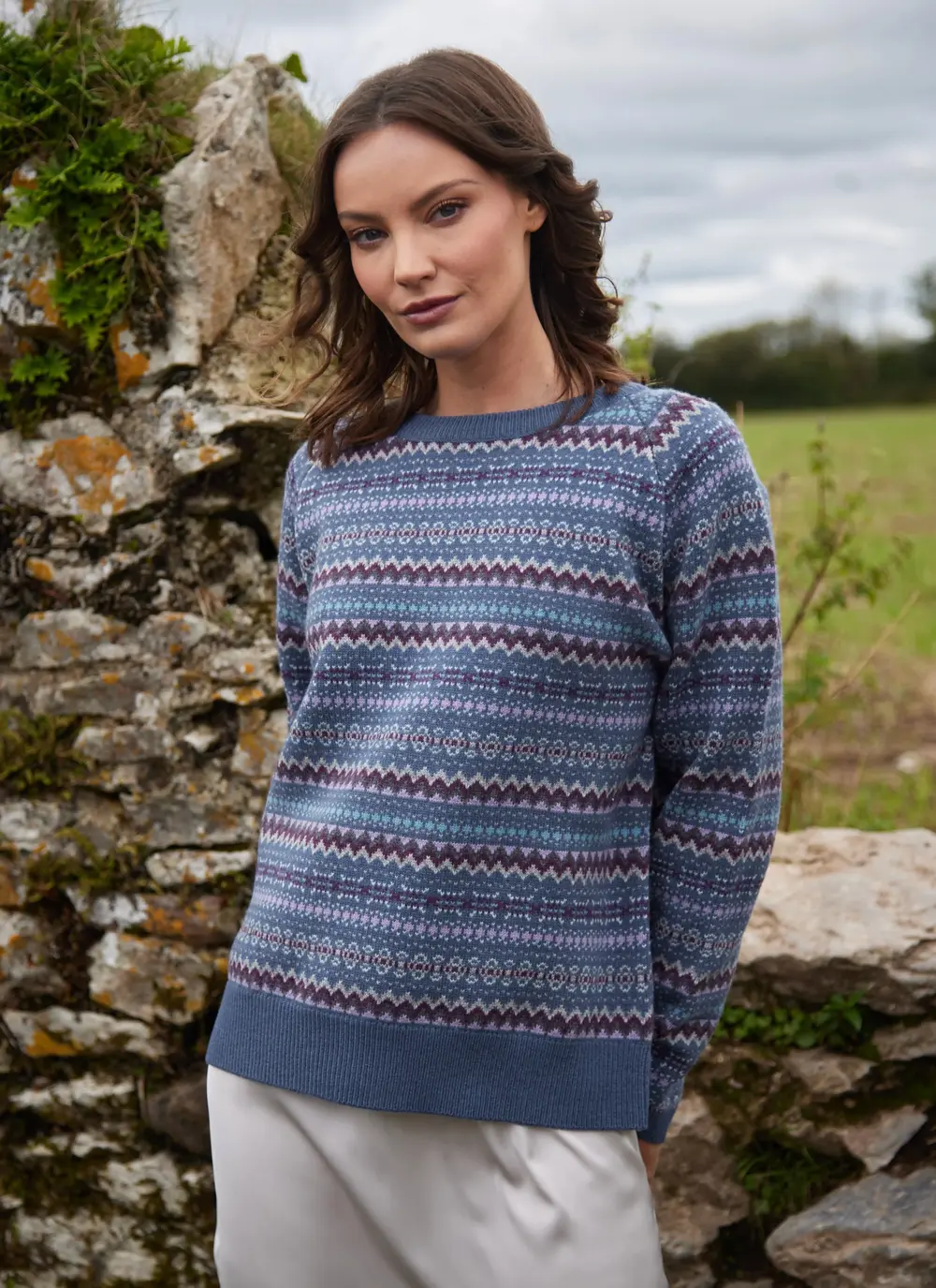 Willow Merino Fairisle Crew Neck Sweater