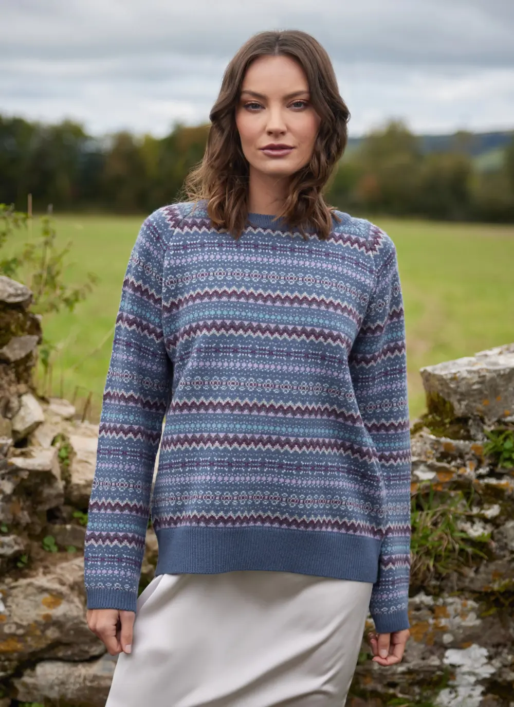 Willow Merino Fairisle Crew Neck Sweater