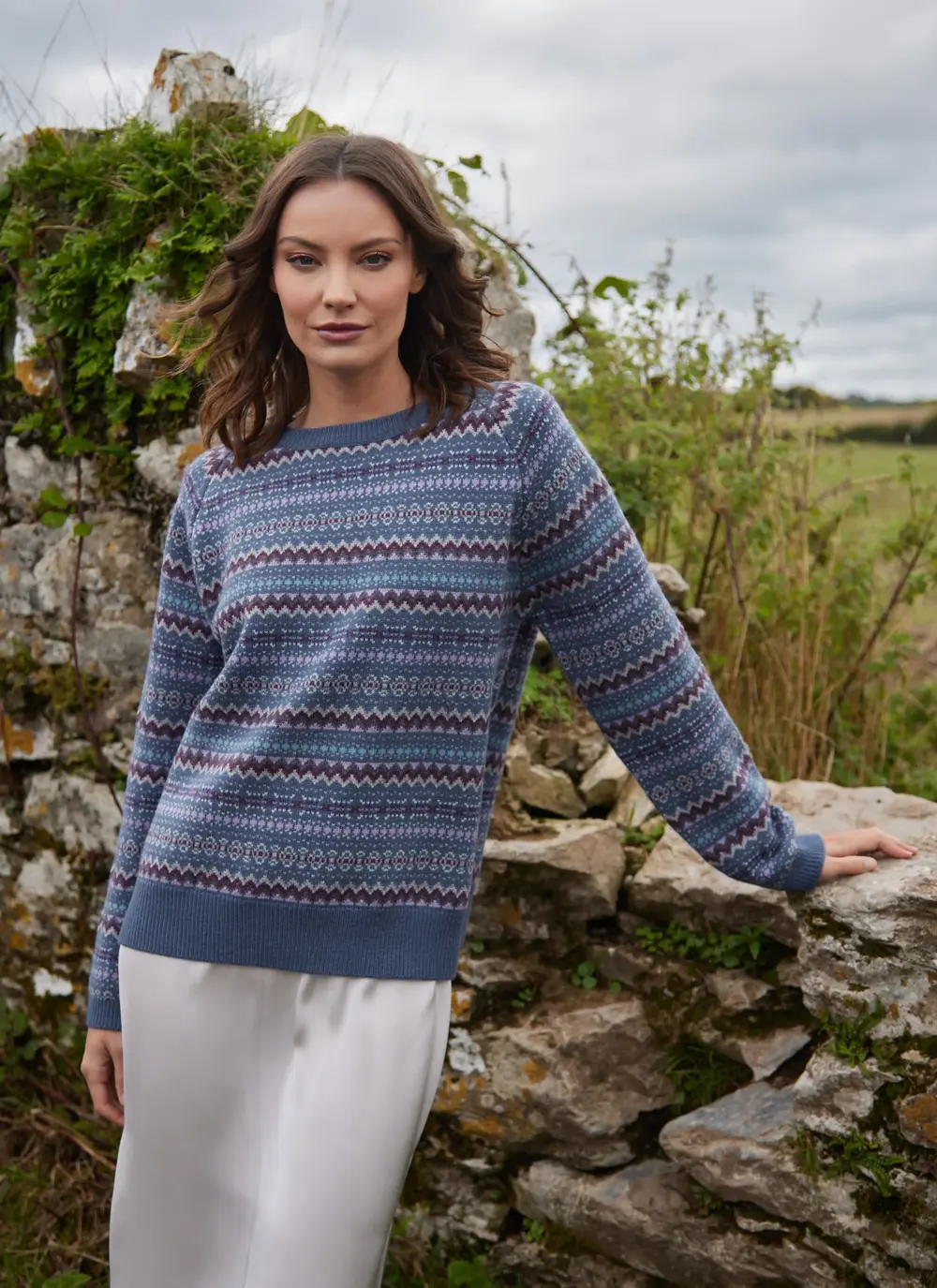 Willow Merino Fairisle Crew Neck Sweater