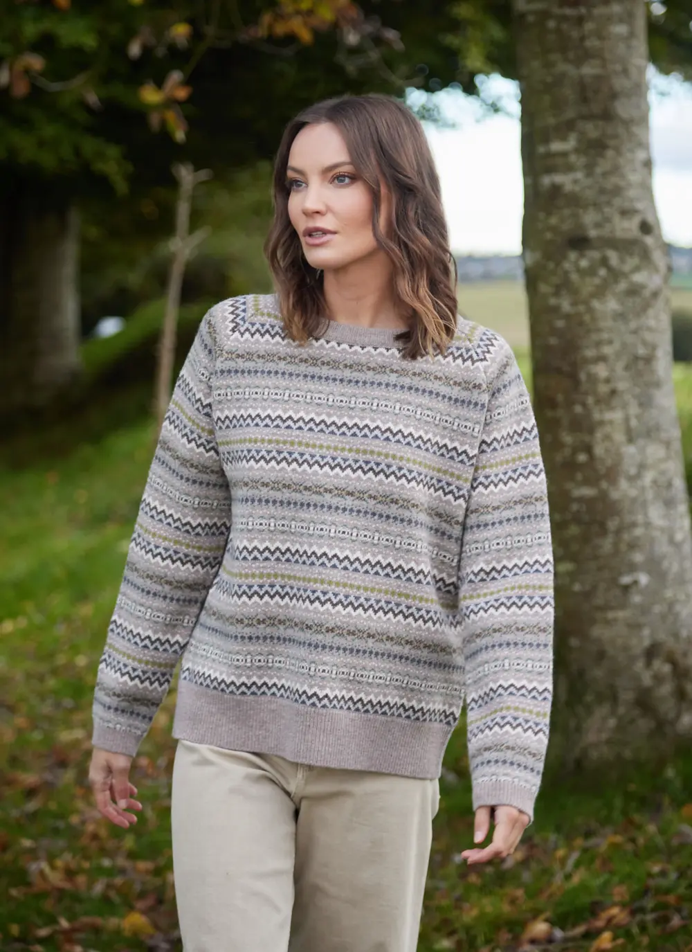 Willow Merino Fairisle Crew Neck Sweater