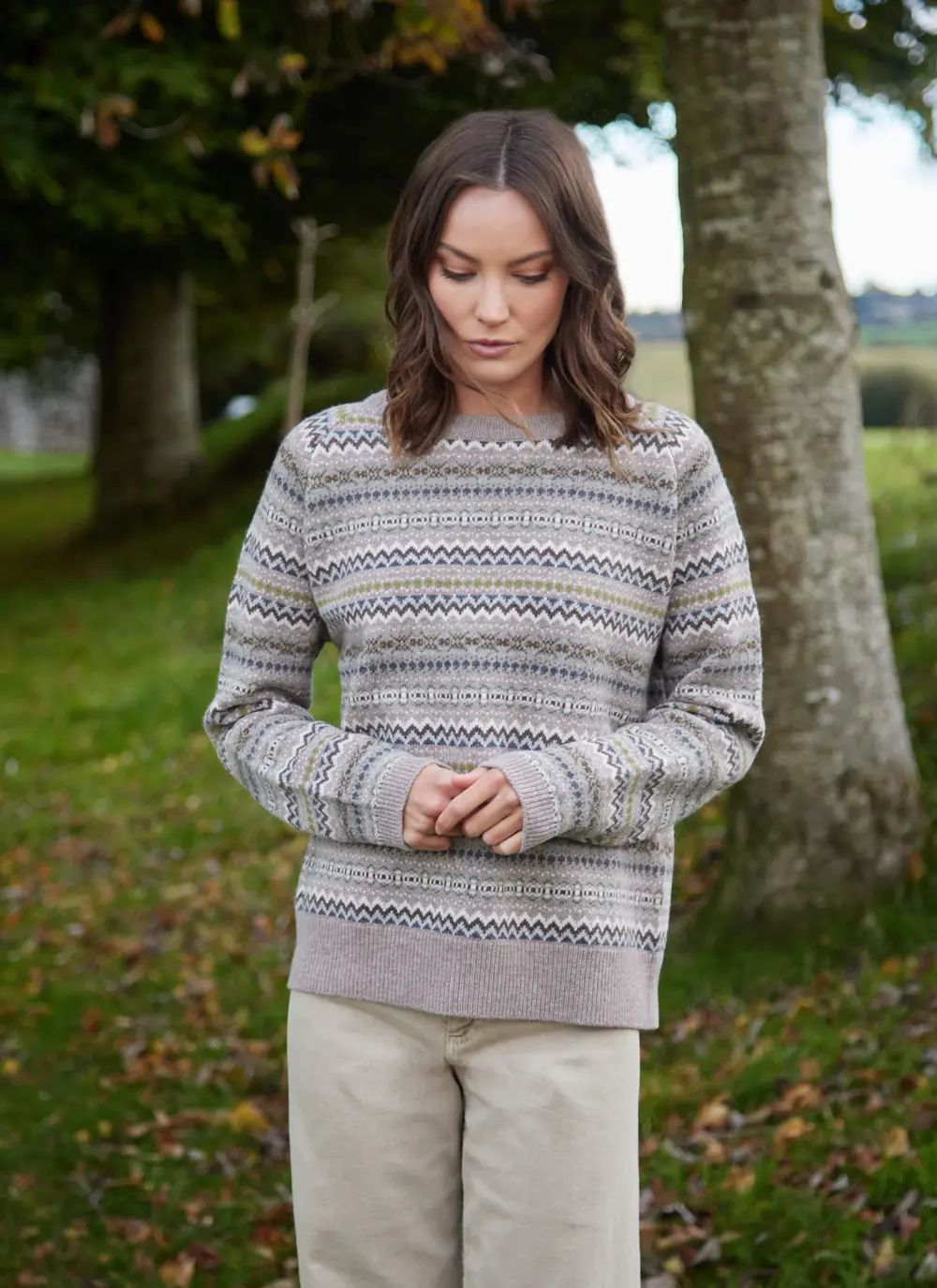 Willow Merino Fairisle Crew Neck Sweater