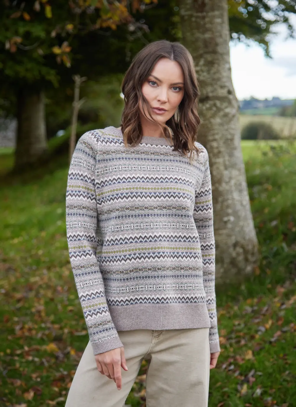 Willow Merino Fairisle Crew Neck Sweater