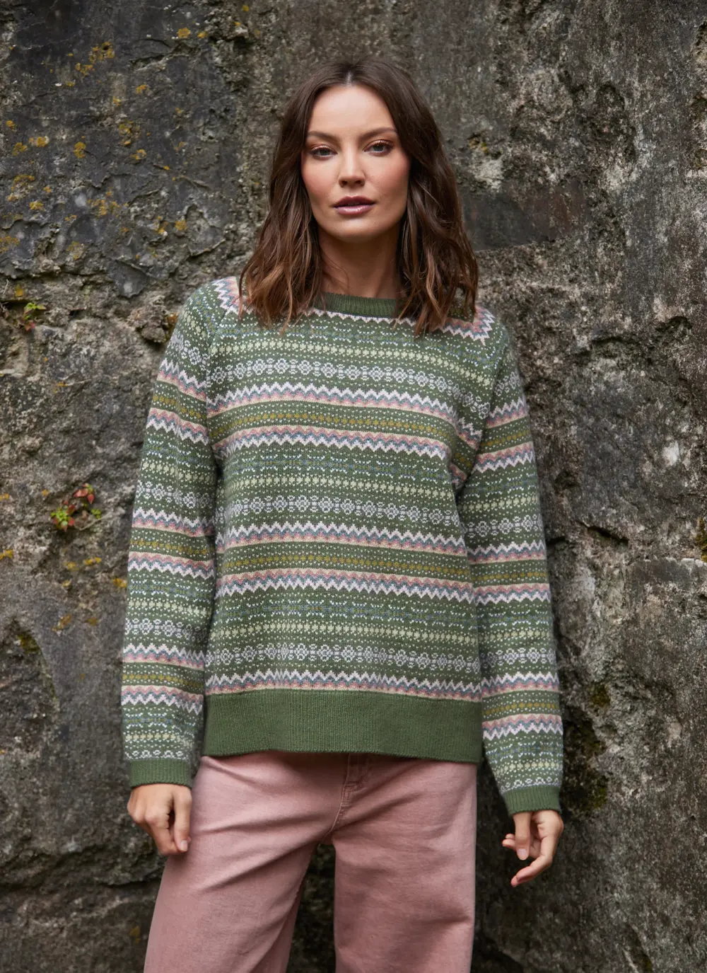 Willow Merino Fairisle Crew Neck Sweater
