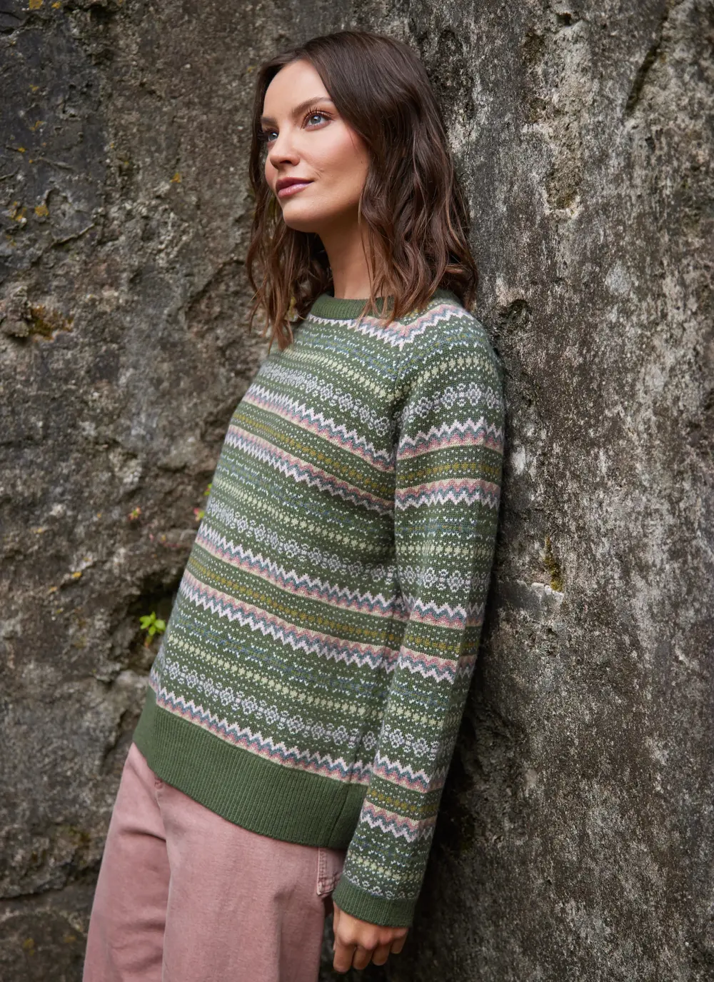 Willow Merino Fairisle Crew Neck Sweater
