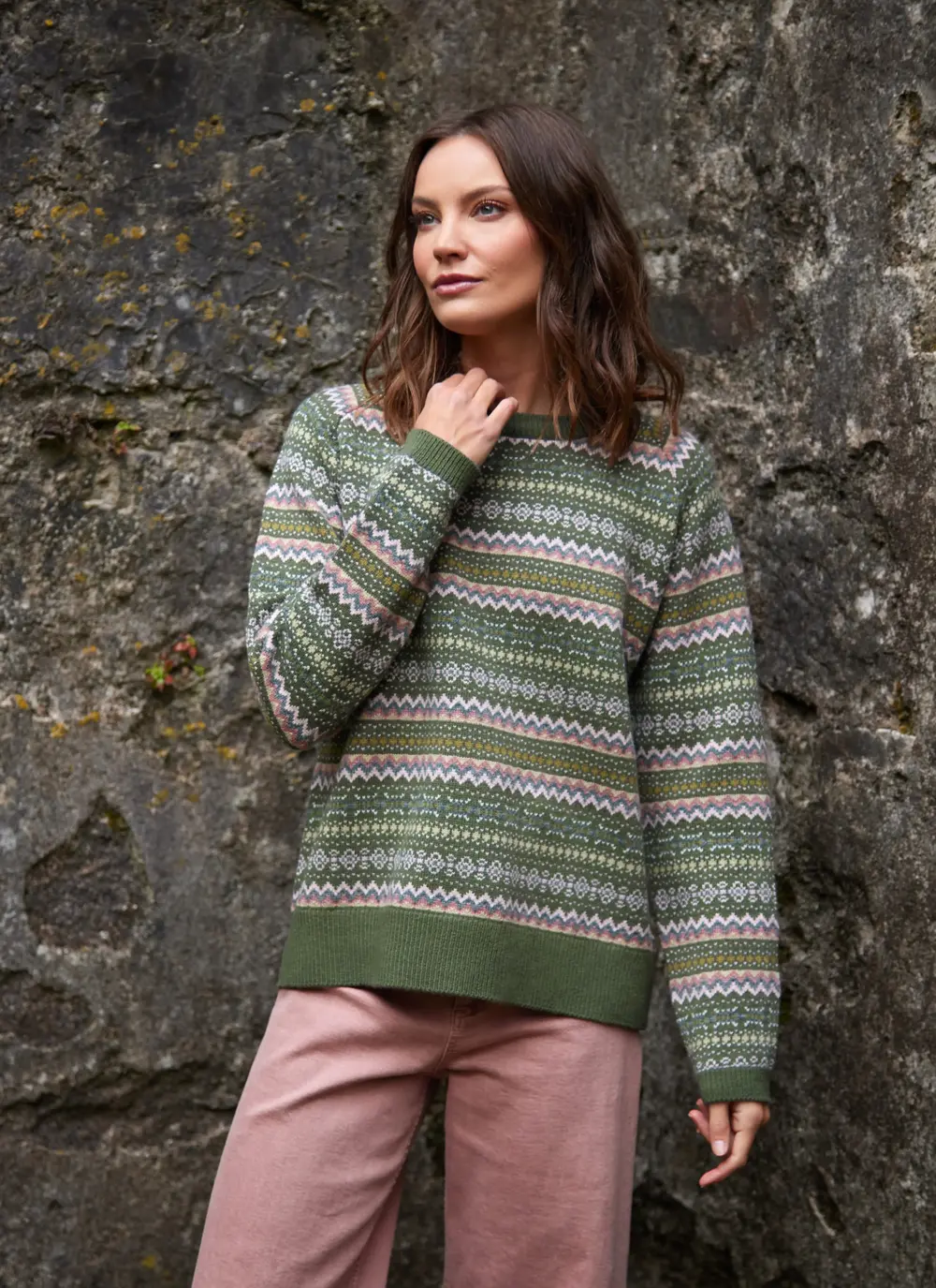 Willow Merino Fairisle Crew Neck Sweater