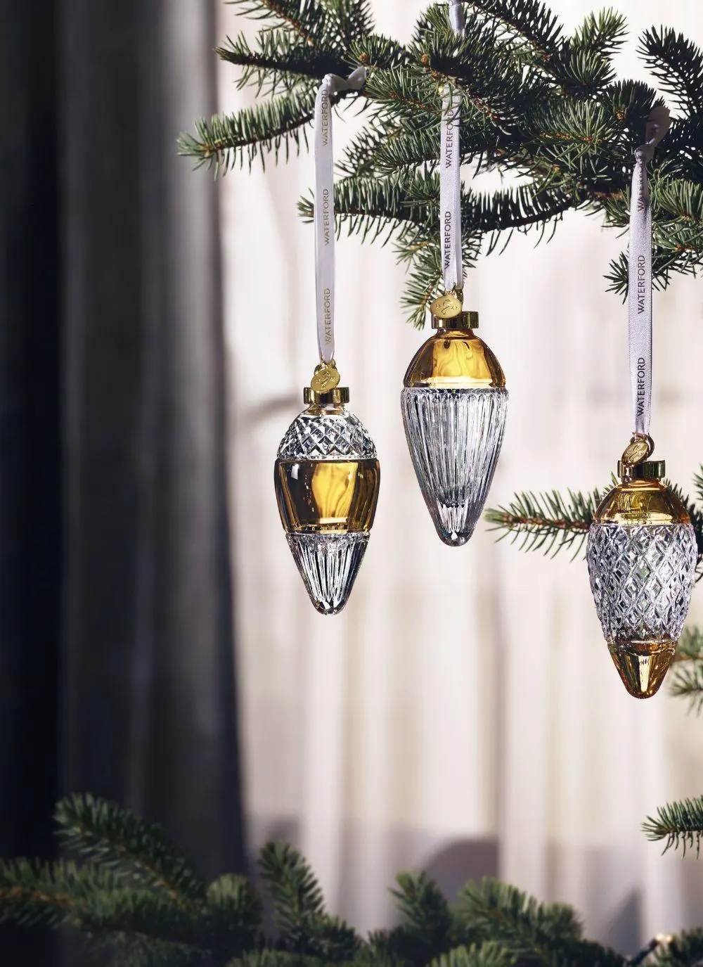 Waterford Crystal Joy Drop Amber Decoration