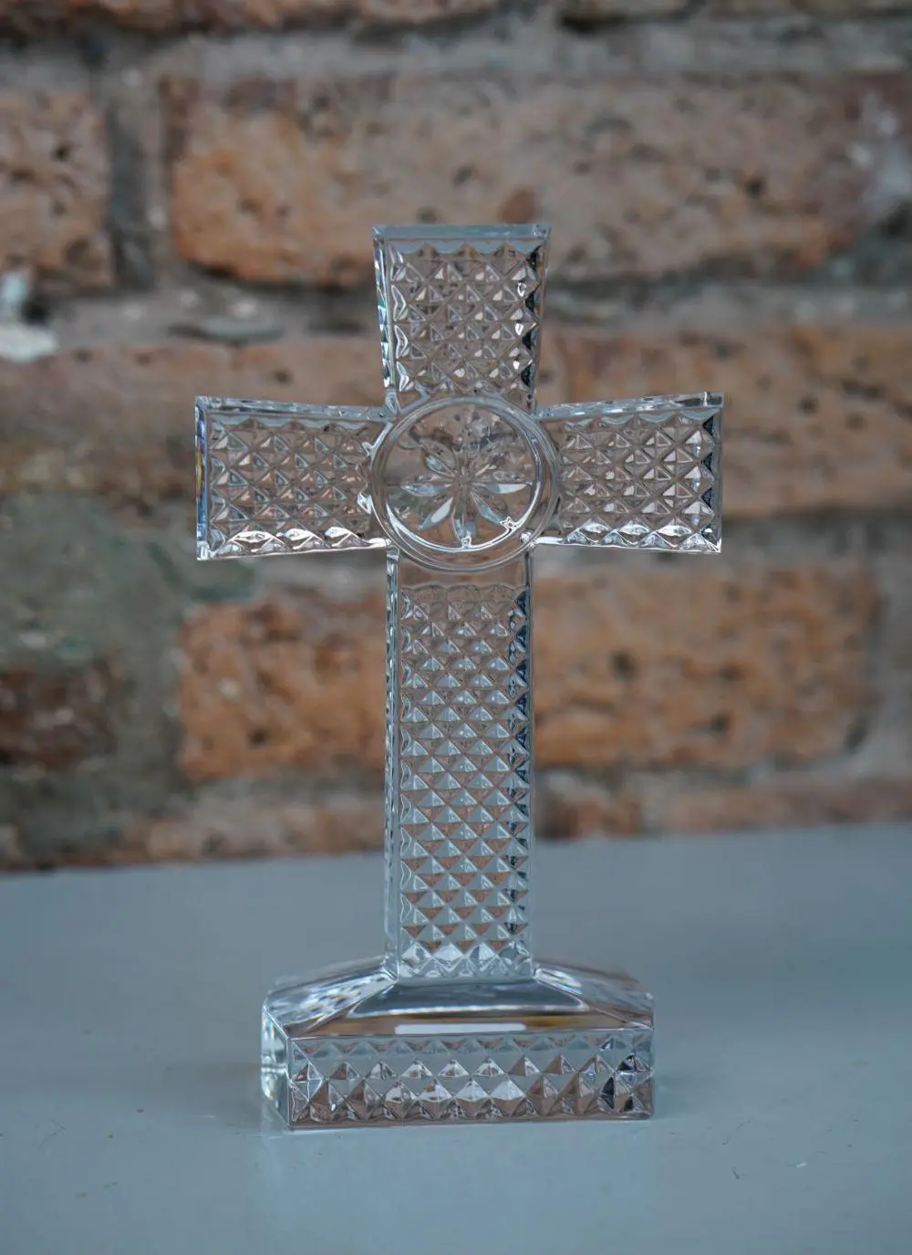 Waterford Crystal Diamond Cut Standing Cross