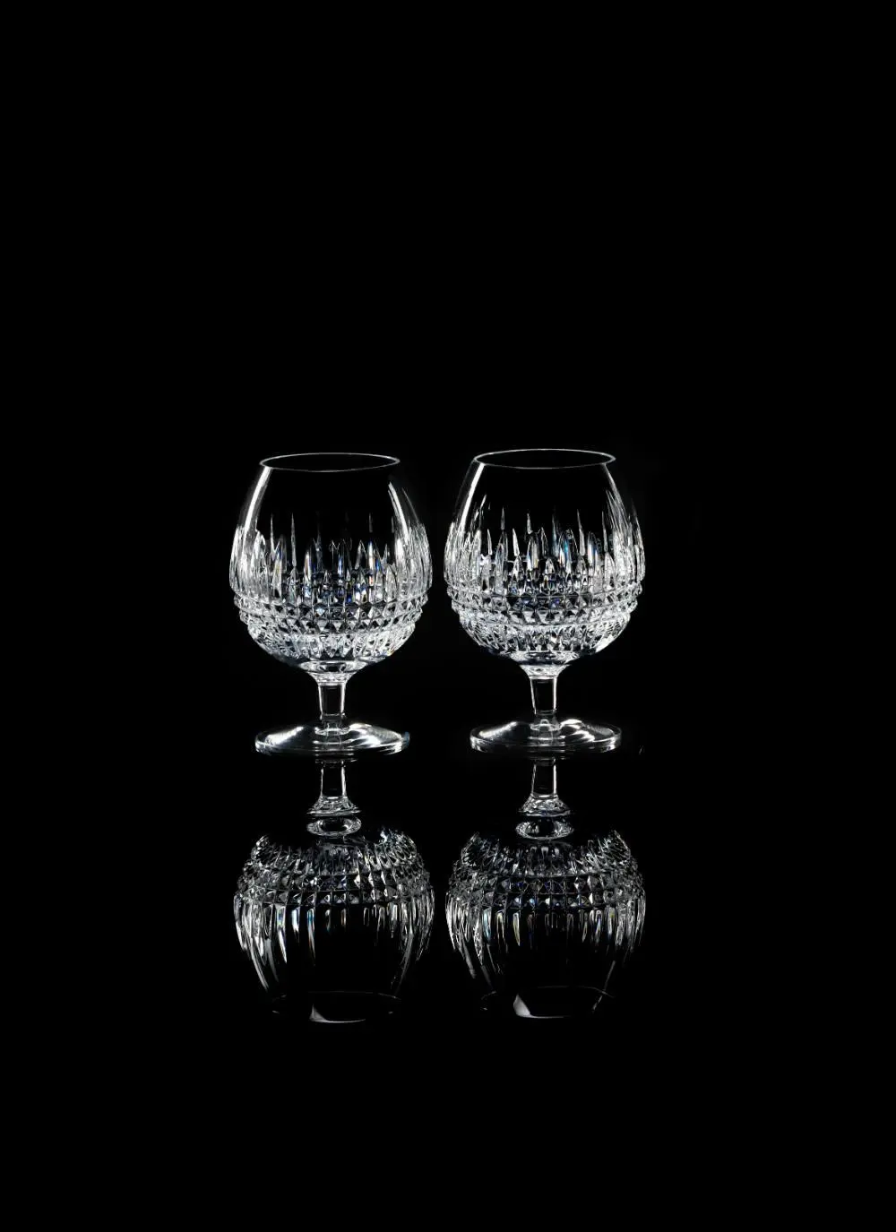 Waterford Crystal Lismore Diamond Brandy Pair 