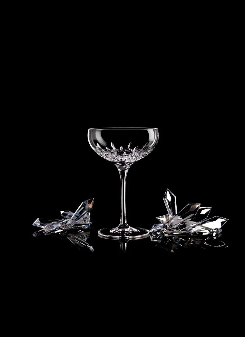Waterford Crystal Lismore Essence Saucer Champagne Pair    