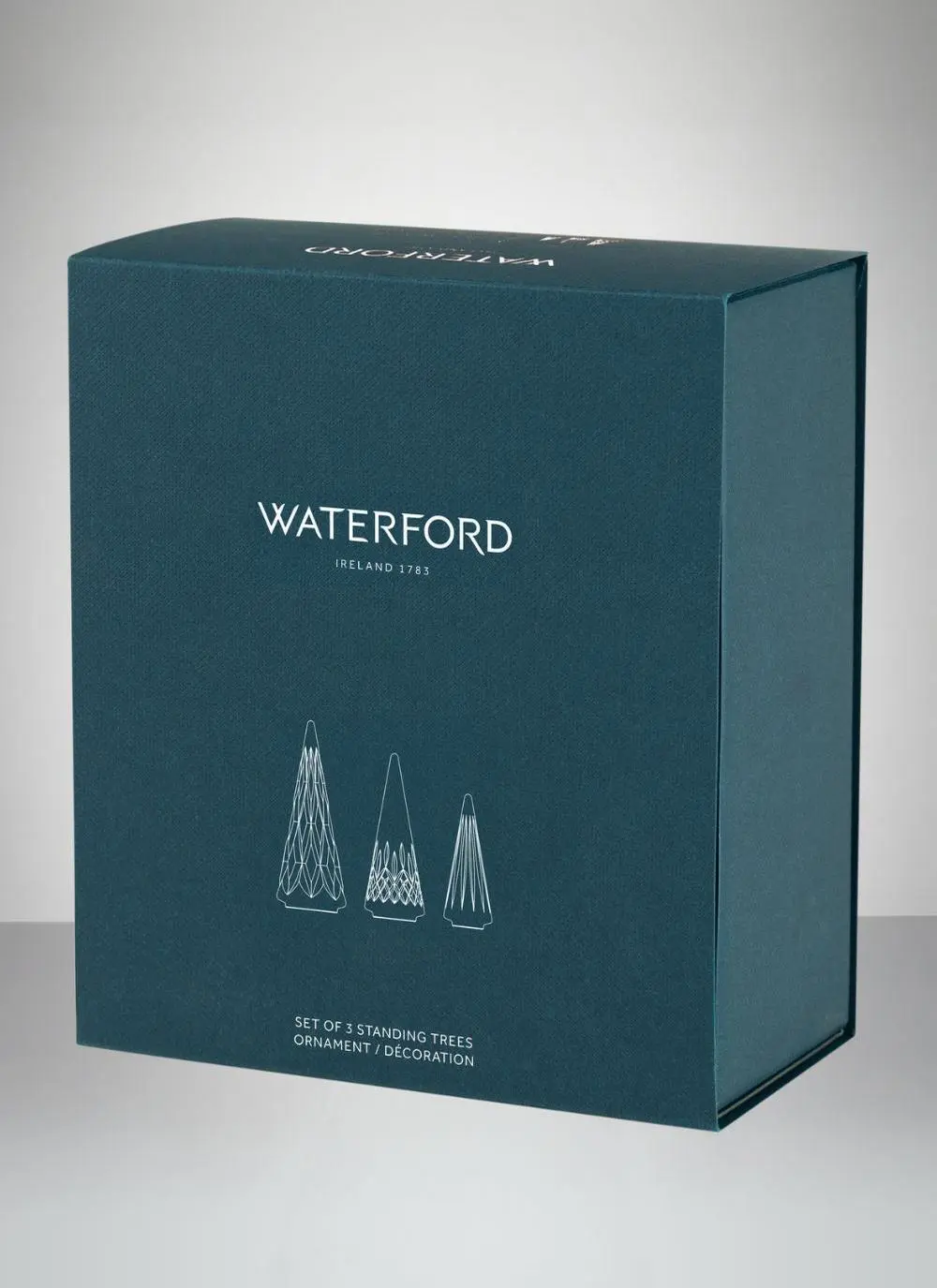 Waterford Crystal Set Of Three Standing Christmas Trees