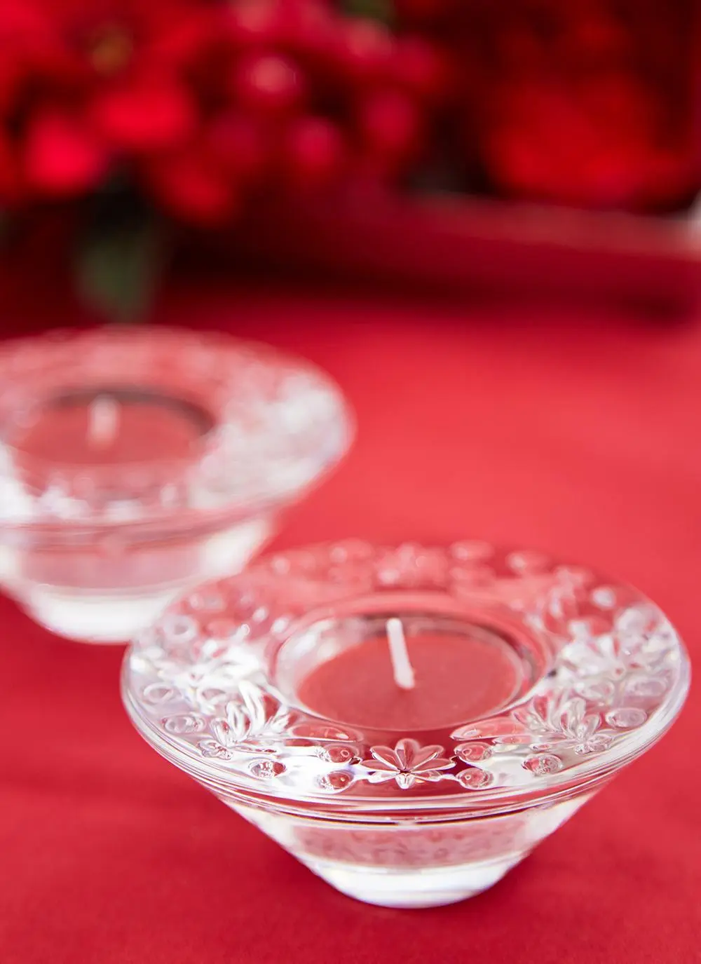 Waterford Crystal Christmas Tree Votive Set of 2