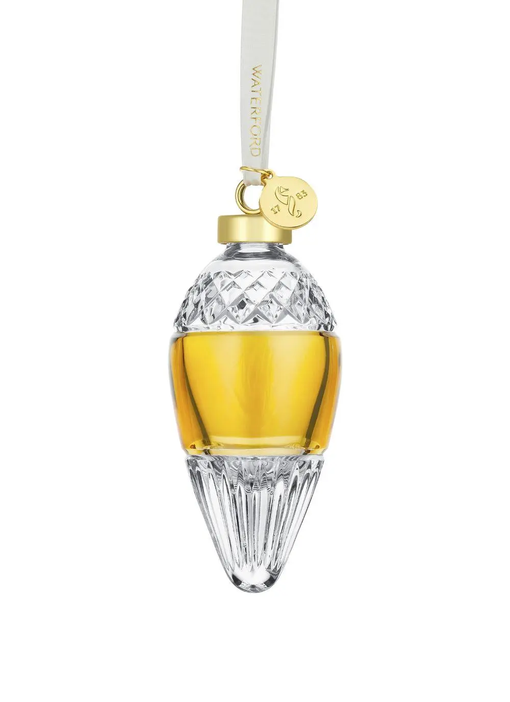 Waterford Crystal Joy Drop Amber Decoration