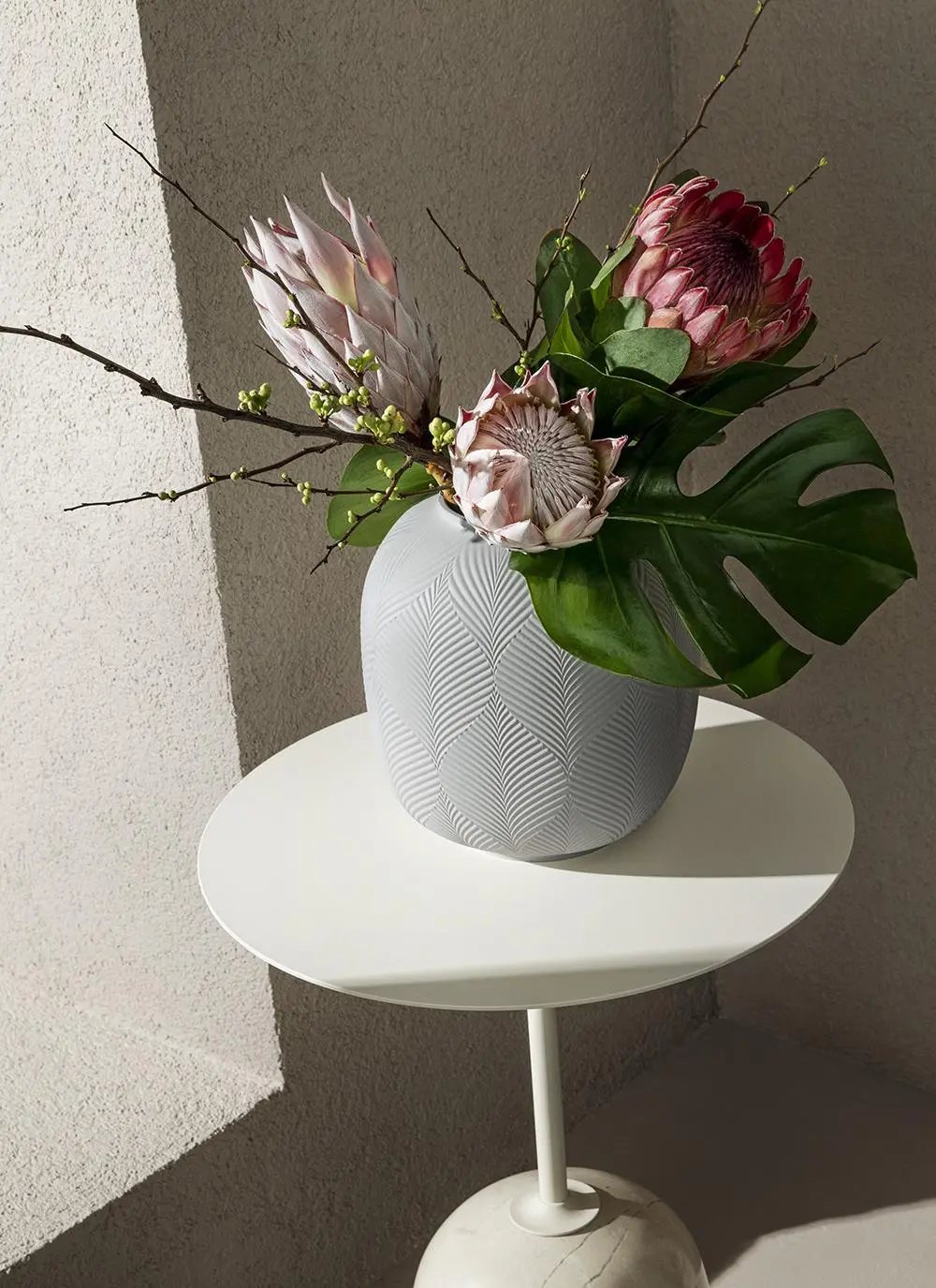 Wedgwood Jasper Folia 9'' Dove Grey Rounded  Vase